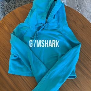 Gym Shark Blue Cropped Hoodie